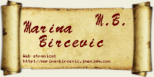 Marina Birčević vizit kartica